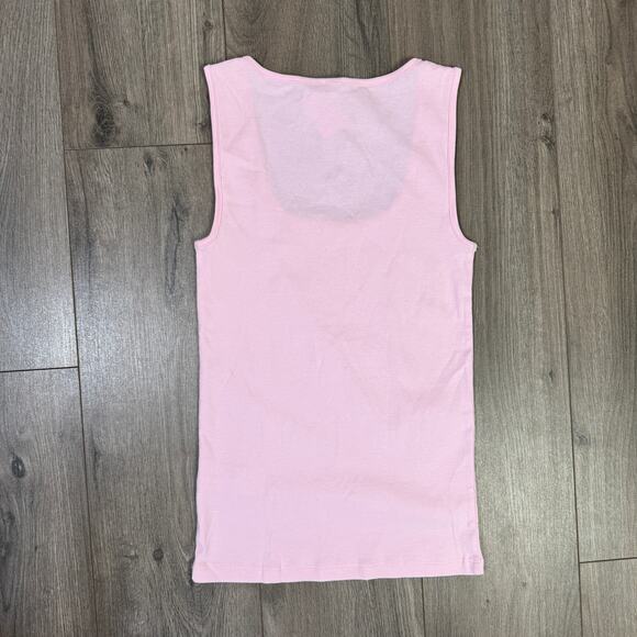 J.Crew Ribbed Scoop Neck Tank Top WMNS S Light Pink Pullover Stretch Sleeveless - Picture 5 of 7